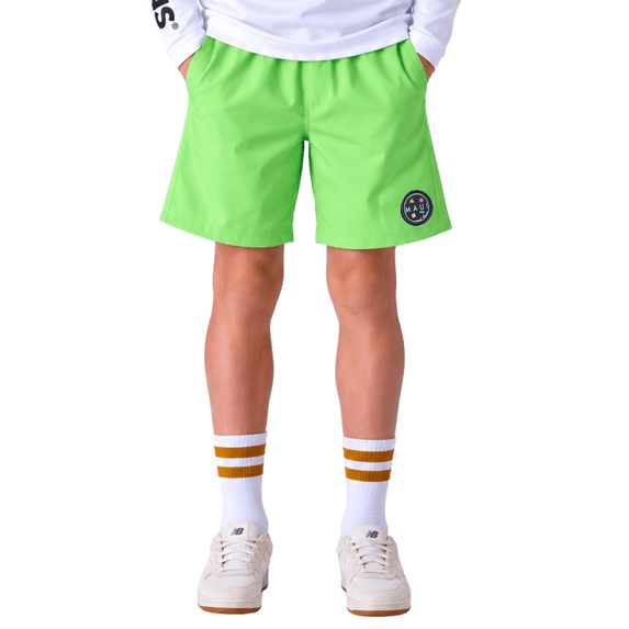 Maui and Sons Boy's Solid Green Pool Shorts Quick Drying Swim Trunks Inspired by California Surf Culture & Designed for Everyday Comfort