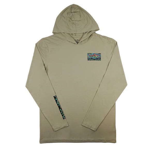 Maui and Sons Sunset Shark Hooded Sun Shirt