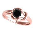 thumbnail image 1 of MauliJewels 1.00 Carat Natural Black Diamond Engagement Ring for Women | Round Black Diamond Solitaire | 14K White Gold, Rose Gold, Yellow Gold | Statement Bridal Ring, 1 of 9