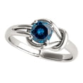 thumbnail image 1 of MauliJewels 1.00 Carat Natural Blue Diamond Engagement Ring for Women | Round Blue Diamond Solitaire | 14K White Gold, Rose Gold, Yellow Gold | Statement Bridal Ring, 1 of 7