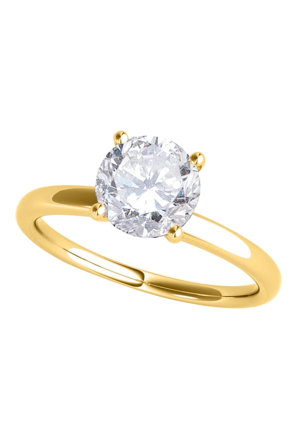1/2 Carat Brilliant Cut Round Diamond Solitaire Engagement Rings for Women, 14K Rose White & Yellow Gold Wedding Rings Gifts for Her