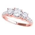 thumbnail image 1 of Mauli Jewels 1/4 Carat Round Brilliant Cut Natural Diamond Engagement Ring for Women 14K Rose Gold White Gold Yellow Gold, 4 Prong Wedding Band, Promise Ring Gift for Her, 1 of 9