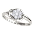 thumbnail image 1 of Mauli Jewels 1/4 Carat Round White Seven Stone Diamond Engagement Ring In 14K Solid White Gold, Ring Size 8.5, 1 of 7