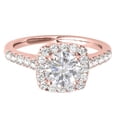 thumbnail image 1 of Mauli Jewels 1.53 Ct Halo Moissanite and Diamond Engagement Ring in 14K Gold, 4-Prong Setting, Perfect as Wedding or Promise Ring, 1 of 6