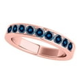 thumbnail image 1 of Mauli Jewels 1 Carat Blue Diamond Engagement Ring, Wedding Band, 14K Solid Rose Gold for Women, 1 of 5