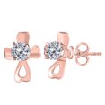 thumbnail image 1 of Mauli Jewels Ear Rings for Women 0.25 Carat Diamond Sparkly Stud Earring Carat 14K Rose Gold 4 Prong, 1 of 4