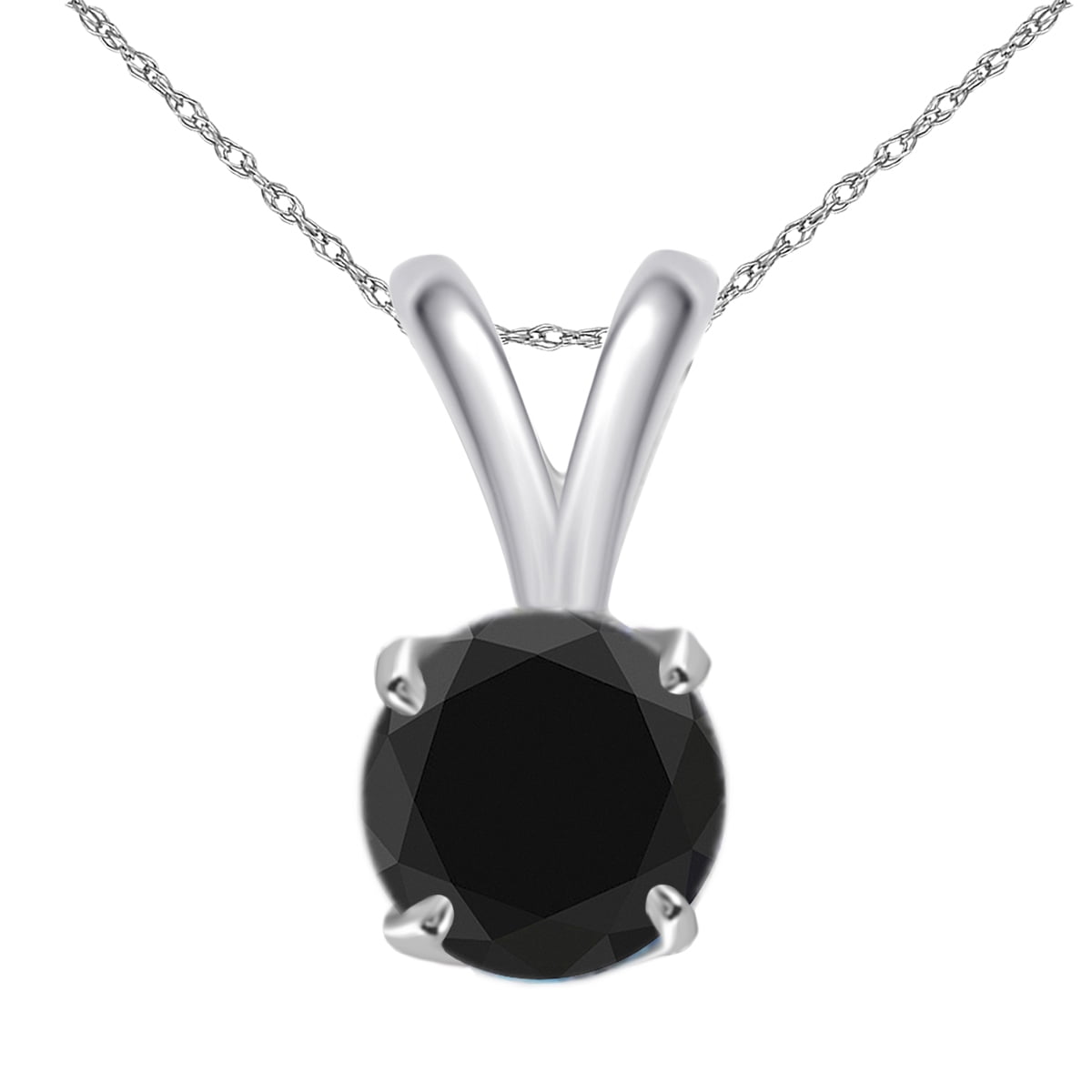 Initial Charms Pendants Necklace - Round Cut Solitaire Simulated