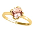 thumbnail image 1 of Mauli Jewels Engagement Rings for Women 0.45 Carat Flower Shaped Morganite Ring for Women, Wedding Ring Jewelry, Engagement Ring4-prong10 Kt Rose White Yellow Gold, 1 of 7