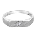 thumbnail image 1 of Mauli Jewels Engagement Rings for Men 0.03 Carat Mens Glitzy Engagement Wedding Diamond Ring prong 10K White Gold, 1 of 3