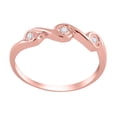 thumbnail image 1 of Mauli Jewels Engagement Rings for Women 0.03 Carat Swirl Standout Style Diamond Wedding Band 4-prong 10K Rose Gold, 1 of 1