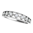 thumbnail image 1 of Mauli Jewels Engagement Rings for Women 0.10 Carat Elegant Diamond Wedding Band prong 14K White Gold, 1 of 7