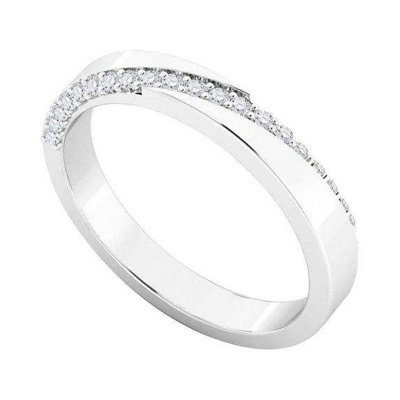Mauli Jewels 0.15 Carat Lab Grown Diamond Wedding Band for Women | Prong Set Ring in 10K Rose, White & Yellow Gold