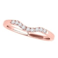 thumbnail image 1 of Mauli Jewels Engagement Rings for Women 0.1Carat Diamond Curved Wedding Band For Women's Shared-Prong-Setting 14K Solid Rose Gold, 1 of 6