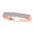 thumbnail image 1 of Mauli Jewels Engagement Rings for Women 0.25 Carat 7 Stone Diamond Enagement Ring 4 prong 10K Rose Gold, 1 of 6
