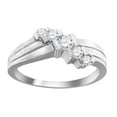thumbnail image 1 of Mauli Jewels Engagement Rings for Women 0.25 Carat Diamond Channel Set Ring 4 channel 10K White Gold, 1 of 1