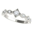 thumbnail image 1 of Mauli Jewels Engagement Rings for Women 0.25 Carat Diamond Milgrained Hand-Finished Wedding Band prong 10K Solid White Gold, 1 of 6