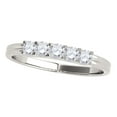 thumbnail image 1 of Mauli Jewels 0.25 Carat Five Stone Round Diamond Engagement Ring | 10K Rose White Yellow Gold | Natural Diamond Prong Setting Ring for Women, 1 of 7