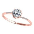 thumbnail image 1 of Mauli Jewels Engagement Rings for Women 0.35 Carat Beautiful Flower Shape Diamond Wedding Engagement Ring 4-prong10K Rose Gold, 1 of 10