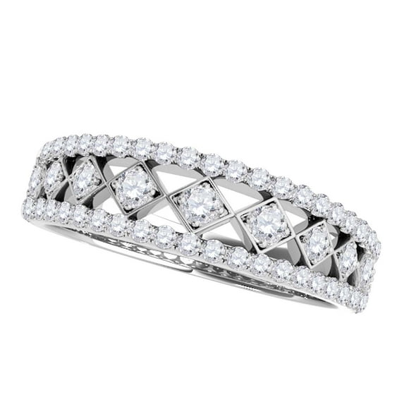 Mauli Jewels Engagement Rings for Women 0.35 Carat Diamond Women's Wedding Band prong 14K White Gold