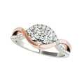 thumbnail image 1 of Mauli Jewels Engagement Rings for Women 0.35 Carat Two-Stone Diamond Wedding Ring 4 Prong14K Rose and White Gold, 1 of 6