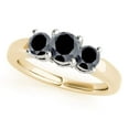 thumbnail image 1 of Mauli Jewels Engagement Rings for Women 0.50 Carat 3 Stone Two-Tone Black Diamond Engagement Ring 4 Prong-Setting 14K Yellow & White Gold, 1 of 1