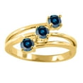thumbnail image 1 of Mauli Jewels Engagement Rings for Women 0.50 Carat Blue Diamond Simple Fashion Ring 4-prong 10K Yellow Gold, 1 of 1