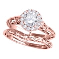 thumbnail image 1 of Mauli Jewels Engagement Rings for Women 0.50 Carat Diamond Engagement Bridal Ring Prong-Setting 14K Solid Rose Gold, 1 of 6