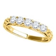 thumbnail image 1 of Mauli Jewels Engagement Rings for Women 0.50 Carat Diamond Five Stone Wedding Band prong 10K Yellow Gold, 1 of 6