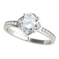 thumbnail image 1 of Mauli Jewels Engagement Rings for Women 0.50 Carat Engagement Wedding Diamond Ring 4 prong 14K Solid White Gold, 1 of 8