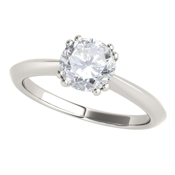Mauli Jewels Engagement Rings for Women 0.50 Carat Round Cut Halo Wedding/Engagement Ring For Women Crafted in 4 prong10K Solid Rose Gold