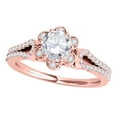 thumbnail image 1 of Mauli Jewels Engagement Rings for Women 0.50 Carat Wedding Engagement Diamond Ring 4-prong14K Rose Gold, 1 of 8