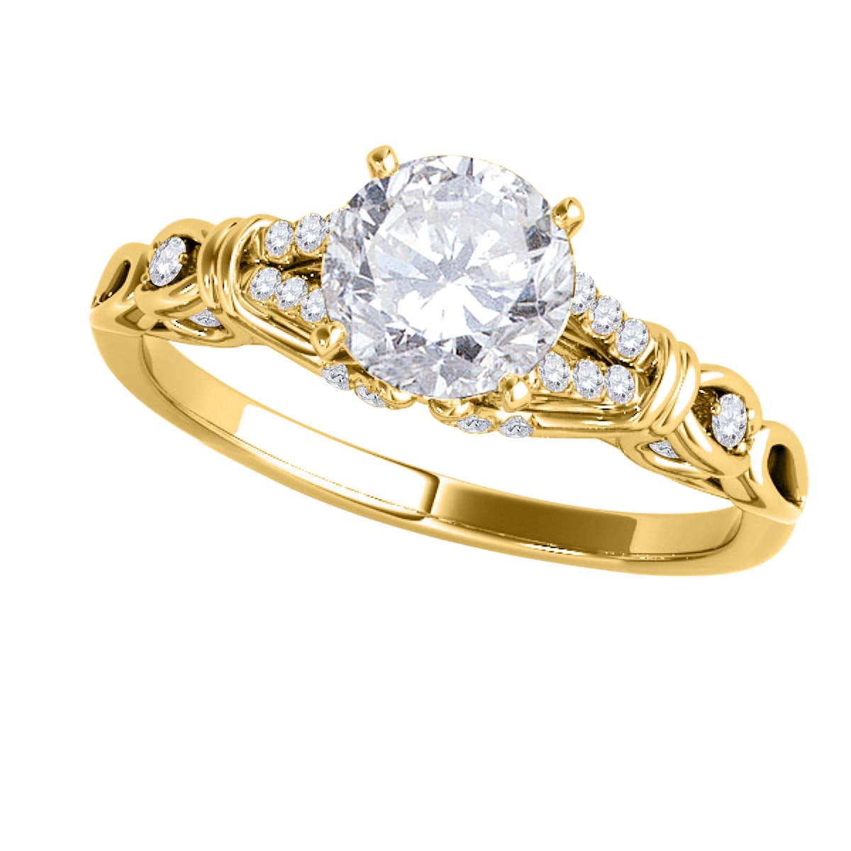 Mauli Jewels Engagement Rings for Women 0.75 Carat Diamond Halo ...