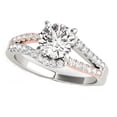 thumbnail image 1 of Mauli Jewels Engagement Rings for Women 0.75 Carat Halo Two-Tone Diamond Engagement Ring 4 Prong 14k Rose & White Gold, 1 of 6