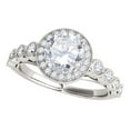 thumbnail image 1 of Mauli Jewels Engagement Rings for Women 0.75 Carat Interwined Diamond Design Engagement Wedding Ring4 Prong-Setting14K Solid White Gold, 1 of 6