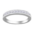 thumbnail image 1 of Mauli Jewels Engagement Rings for Women 0.78 Carat Elegant Princess Cut Diamond Wedding Band channel 14K White Gold, 1 of 1