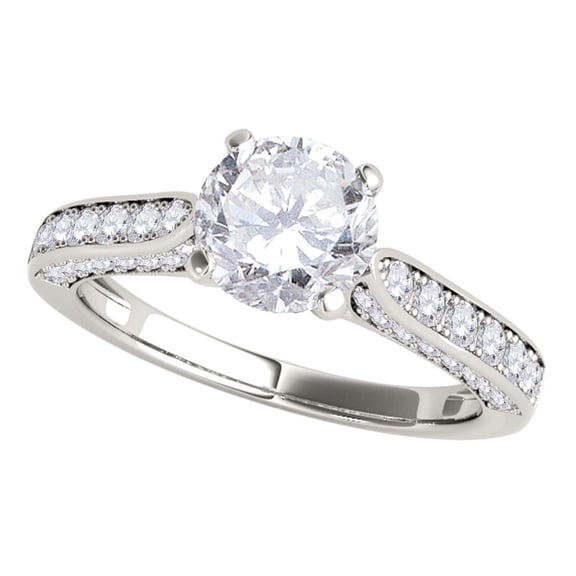 Mauli Jewels 1.00 CTW Lab Grown Diamond Engagement Ring for Women | Prong Setting | 14K Rose, White & Yellow Gold