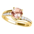 thumbnail image 1 of Mauli Jewels Engagement Rings for Women 1.15 Carat Halo Morganite And Diamond Engagement Ring Crafted 4 Prong-Setting 14k Solid Yellow Gold, 1 of 7