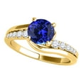 thumbnail image 1 of Mauli Jewels Engagement Rings for Women 1.15 Carat Halo Tanzanite And Diamond Engagement Ring Crafted 4 Prong-Setting 14k Solid Yellow Gold, 1 of 7