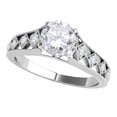 thumbnail image 1 of Mauli Jewels Engagement Rings for Women 1/2 Carat Halo Diamond Engagement forever Ring Crafted 4 Prong 14k Solid White Gold, 1 of 7