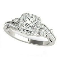 Mauli Jewels Engagement Rings for Women 1/2 Carat Princess Cut Diamond Engagement ring 4 prong 14K Solid Rose, White & Yellow Gold