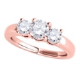 thumbnail image 1 of Mauli Jewels Engagement Rings for Women 1/2 Carat Three Stone Diamond Engagement Ring Crafted 4 Prong-Setting14k Solid Rose & White Gold, 1 of 6