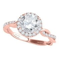 thumbnail image 1 of Mauli Jewels Engagement Rings for Women 1.30 Carat Interwine Shank Diamond Engagement Wedding Ring 4-prong 14k Solid Rose Gold, 1 of 6