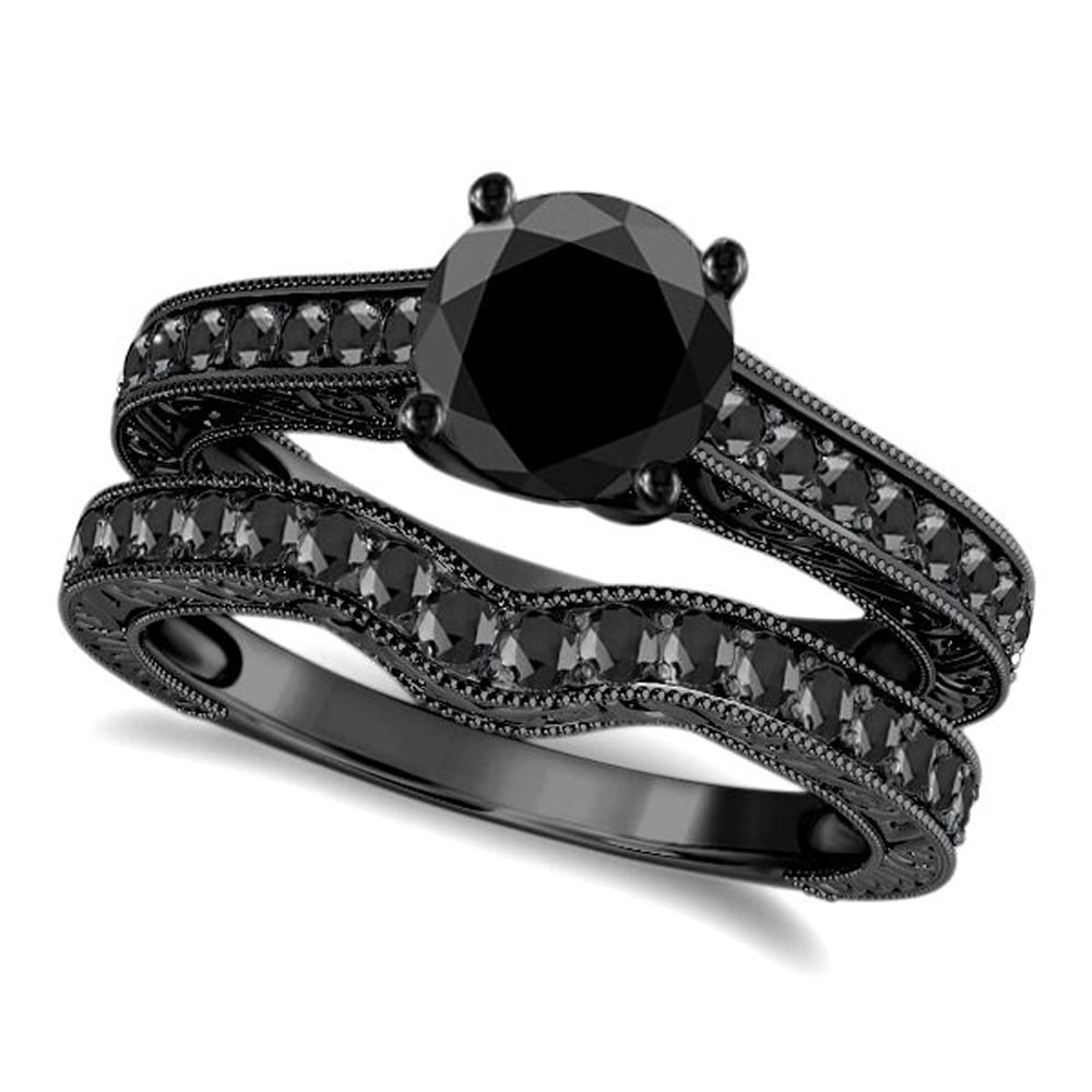 Rings For Women Natural Black Rutilated Ring Quartz Salt And Pep 並行輸入品