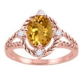 thumbnail image 1 of Mauli Jewels Engagement Rings for Women 1.87 Carat Citrine and Diamond Ring 4-Prong 10K Rose Gold, 1 of 6