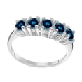 thumbnail image 1 of Mauli Jewels Engagement Rings for Women 1 Carat Blue Diamond Easy-To-Maintain Ring 4-prong 10K White Gold, 1 of 1