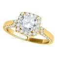 thumbnail image 1 of Mauli Jewels Engagement Rings for Women 1 Carat Halo Antique Design Engagement Diamond Ring Crafted 4 prong 14k Solid Yellow Gold, 1 of 7