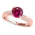 thumbnail image 1 of Mauli Jewels Engagement Rings for Women 1 Carat Halo Interwined Design Morganite And Diamond Engagement Ring4-prong 14k Solid Rose Gold, 1 of 7