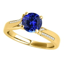 Mauli Jewels Engagement Rings for Women 1 Carat Halo Interwined Design Morganite And Diamond Engagement Ring4-prong 14k Solid Yellow Gold