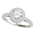 thumbnail image 1 of Mauli Jewels Engagement Rings for Women 1 Carat Halo Wedding Engagement Diamond Ring 4 prong 14k Solid White Gold, 1 of 7