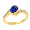 thumbnail image 1 of Mauli Jewels Engagement Rings for Women 1 Carat Tanzanite And Diamond Wedding Engagement Ring prong 10k Solid Yellow Gold, 1 of 6